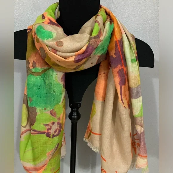 100% Wool Purificacion Garcia Mainau Wool Scarf - Picture 8 of 8